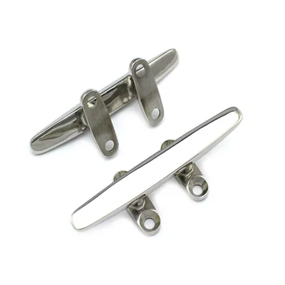 Produktbild von Klampe 100mm Belegklampe Flach 4 Bohrungen V4A BOOTSKLAMPE FESTMACHER BELEGKLAMPE