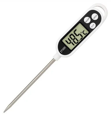 Digitales Küchenthermometer -50 bis +300 °C, Edelstahlsonde, LCD