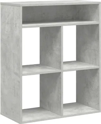 Obrázek produktu pro vidaXL Knihovna betonová šedá 66x31x80 cm materiál na bázi dřeva