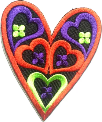 Produktbild von Herz Liebe - Aufnäher, Bügelbild, Aufbügler, Applikationen, Patches, Flicken, Zum Aufbügeln, Größe: 6.2 x 7.9 cm