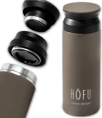 Obrázek produktu pro Kuketo | Termohrnek 500 ml z nerezové oceli - izolovaný hrnek hnědé barvy na kávu, čaj a studené nápoje - dvoustěnný, nepropustný a stylový
