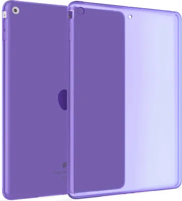 Produktbild von Hülle Kompatibel mit Apple iPad Air 1 - Transparent Silikon Cover Case Schutzhülle in Lila