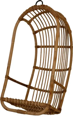 Produktbild von KRINES HOME  Hängeschaukel/Hängesessel aus ungeschältem Natur-Rattan - Hängekorb naturbelassen