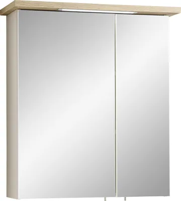 Produktbild von Pelipal Spiegelschrank Quickset 84-I LED-Kranzbeleuchtung Kaschmir/Riviera Eiche 60 cm