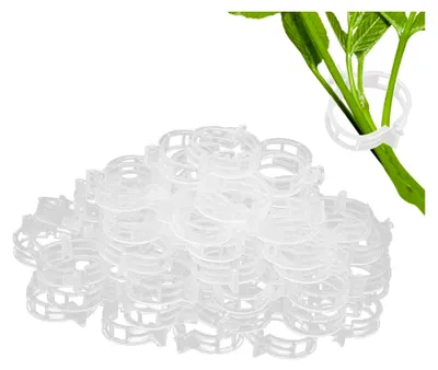 Produktbild von 100 Stück Pflanzenclips, Tomatenhaken, Pflanzenklammern zur Unterstützung von Pflanzenstützen, wiederverwendbare Gartenklammern für Tomaten und Weingemüse
