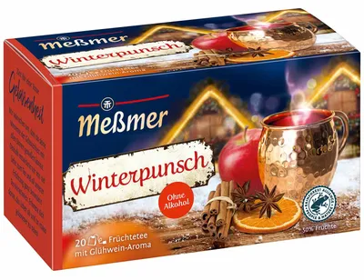 Obrázok produktu pre Meßmer zimný punč ovocný čaj s príchuťou vareného vína 20 vreciek 50g