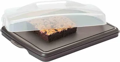 Produktbild von ALPFA Kuchenbutler Blechkuchen-Safe Maxi 50x38x 11,5cm antrazit/transparent