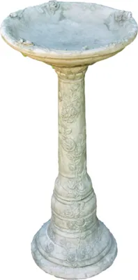 Produktbild von Schöne Vogeltränke Rosen aus Steinguss perfekt für den Garten die Terrasse oder den Vorgarten ist Frostfest Witterungsbeständig und Neu 68cm H, L-BB13
