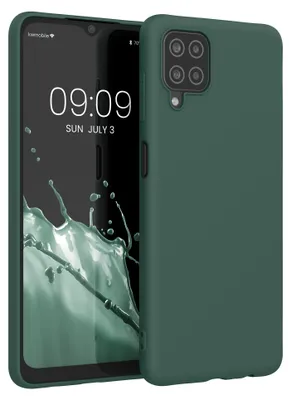 Produktbild von kwmobile Handyhülle für Samsung Galaxy A12 Hülle - TPU Case - Kabelloses Laden - Schutzhülle Cover in Tannengrün