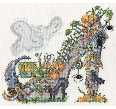 Image de Kit punto croce Bothy Threads «Anime di Halloween», schema contato, Aida 14, 28x25cm