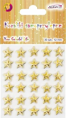 Obrázok produktu pre Aliga Samolepiace kamienky v tvare hviezdičiek 12 mm Dekoračné kamienky na ručné práce, scrapbooking a pohľadnice