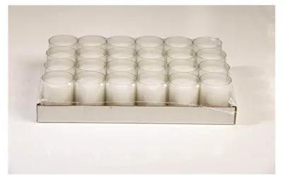 Produktbild von Teelichter Groß Kerzen Nachfüllung mit langer Brenndauer bis zu 24 Stunden XXL Teelicht Nachfüller hoch (Transparent)