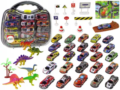 Zdjęcie produktu dla Resoraki + dinozaury + akcesoria