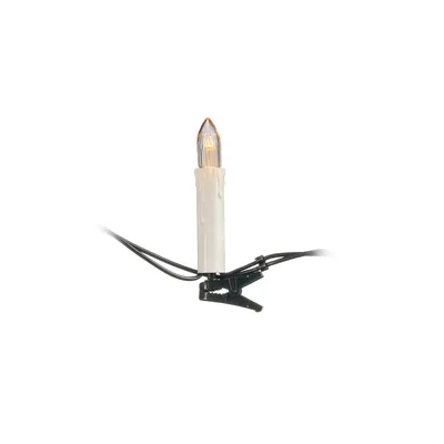 Produktbild von LED Baumkette, Topbirnen, 20 warm weiße Dioden, 230V, Innen, grünes Kabel