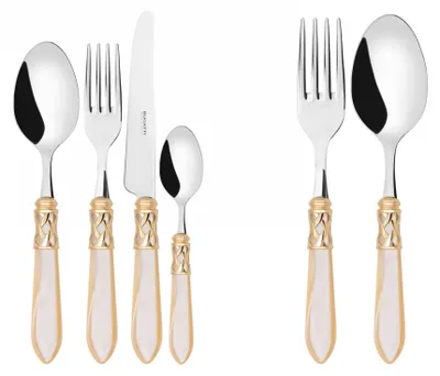 Immagine prodotto di ALADDIN Ghiera Dorata, Posate Set 50 pz, Scatola Gallery, Casa Bugatti