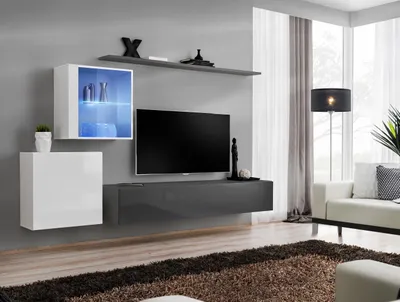 Immagine prodotto di Parete attrezzata Parete attrezzata in legno Mensola a muro di design Mobili completi di design