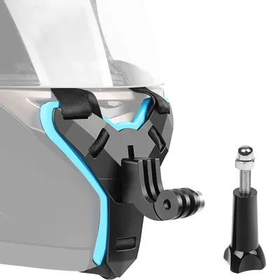 Obrázok produktu pre Integrálna prilba – upevnenie na bradu a lícne opierky – popruh na motocyklovú prilbu pre GoPro Hero 7/6/5/4/3, SJCAM sj5000 / 6000/7000, DJI Osmo Action a XIAOYI športové akčné kamery pre motocyklistov