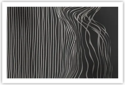 Produktbild von Poster - Poster ohne Rahmen - Abstraktion Streifen Schwarz und Weiß - 91,5x61 cm - Wand Bild - Wanddeko - Wandbilder - Kunstposter - Wandposter - Bilder - Kunstdruck - Wandbild - P2XAA91x61-4152