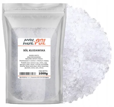 Zdjęcie produktu dla SÓL KŁODAWSKA 1kg Kamienna spożywcza niejodowana naturalna jakość Kol-Pol