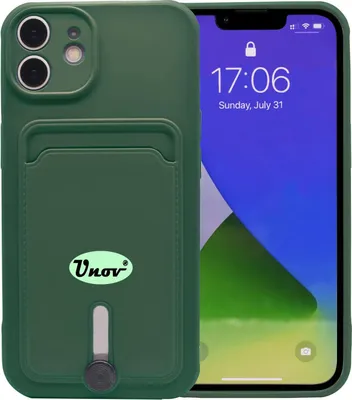 Obrázek produktu pro Silikonové Pouzdro Pro Apple Iphone 12 Case 6,1" Zelené + Kartenfach