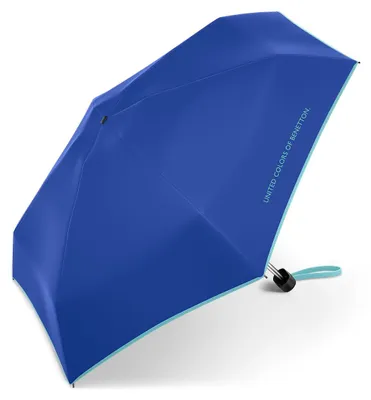 Produktbild von Happy Rain Benetton Ultra Mini Flat Manuell Taschenschirm dazzling blue