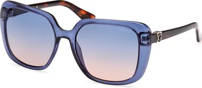 Imagen del producto de Gafas de sol para mujer Guess modelo GU7863, color azul brillante, con dimensiones 58/18/140