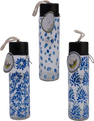 Image de Bouteille en verre 400 ml bleu