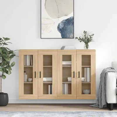 Immagine prodotto di The Living Store Armadi a muro 2 pezzi in legno rovere Sonoma