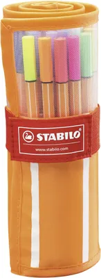 Produktbild von STABILO Fineliner point 88, 30er Rollerset, orange/weiá