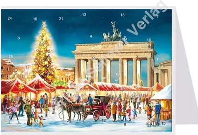Image de Mini-calendrier de l'Avent de Berlin sous forme de carte postale au format DIN A6