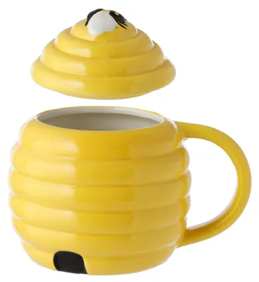 Keramikbecher in Bienenkorbform – 300 ml, bunt