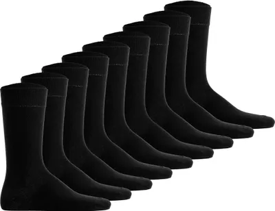 Produktbild von Hudson Uni Socken, 9er Pack - Simply, Basic Socken, einfarbig Schwarz 43-46