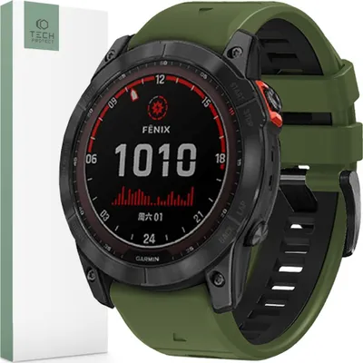 Produktbild von Tech-Protect Iconband Pro Garmin Fenix 3 / 5X / 3Hr / 5X Plus / 6X / 6X Pro / 7X Armeegrün/Schwarz