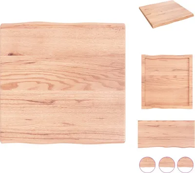 Produktbild von vidaXL Tischplatte 60x60x(2-4) cm Massivholz Behandelt Baumkante -  Tischplatten