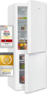 Produktbild von Exquisit Kühl-Gefrierkombination KGC231-60-010E weiss | Nutzinhalt: 175 L | Standgerät