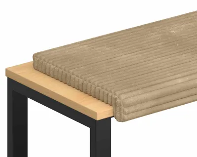 Image de vidaXL Coussin de banquette en velours côtelé, couleur taupe, profondeur 35 cm