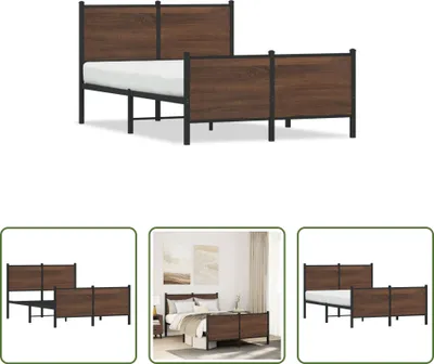 Imagen del producto de Estructura de cama "Living Store" con cabecero y piecero de metal, tamaño 120x200 cm