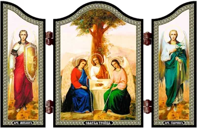Produktbild von 1409 Heilige Dreifaltigkeit Christliche Ikone Svjataja Troica Reise Altar