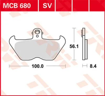 Obrázek produktu pro TRW Brzdová destička Trw Sinter Mcb 680 Sv