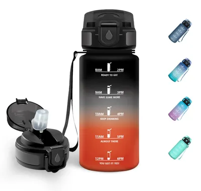 Produktbild von Trinkflasche 500ML BPA-frei, auslaufsicher, mit Strohhalm, für Fitness