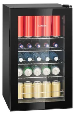 Produktbild von Bomann Glastür-Kühlschrank | Getränkekühlschrank mit 63 Liter | 4 Chromablagen | Doppelverglaste Tür | stufenlose Temperaturregelung | KSG 7287