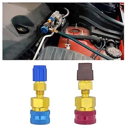 Produktbild von Famanu Adapter für Auto-Klimaanlage R1234YF auf R134A Schnellkupplungen - Set von 2