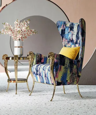 Produktbild von Luxus Sessel Couch Polster Möbel Einsitzer Couchen Sofa Ohrensessel