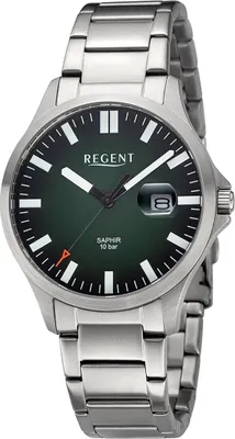 Obrázek produktu pro Kovové pánské náramkové hodinky Regent quartz stříbrný kovový náramek D2URBA793
