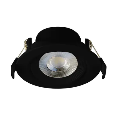 Produktbild von Einbauspot LED Downlight 230V IP20 7W KARO.7 neutralweiss schwenkbar schwarz
