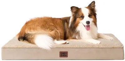 Produktbild von Großes Hundebett für XL-Hunde, 104x68x9cm, waschbar, Hundeunterlage mit weichem Kissen, Hundematratze für die Couch, Militärfarbe Khaki