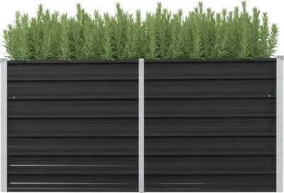 Immagine prodotto di vidaXL Letto da giardino rialzato antracite 160 x 40 x 77 cm Acciaio zincato