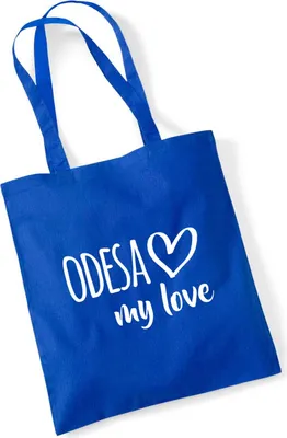 Produktbild von Huuraa Jutebeutel Odesa my love 10 Liter Bright Royal Baumwolle Tasche Geschenkidee