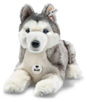 Immagine prodotto di Steiff Bernie Husky 33 grigio/bianco sdraiato 067891