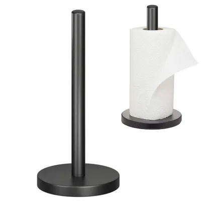 Produktbild von Küchenrollenhalter, Rollenhalter für Küche, Serviettenhalter aus Edelstahl, ohne Bohren, mit beschwertem Sockel und Anti-Rutsch-Pad